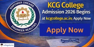 KCG College Admission 2026 Begins at kcgcollege.ac.in; Apply Now